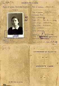 Carte identité palestinienne 1939