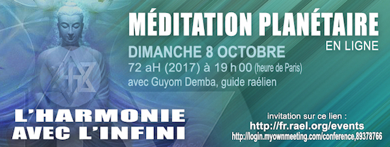 Méditation planétaire en ligne, Octobre 2017