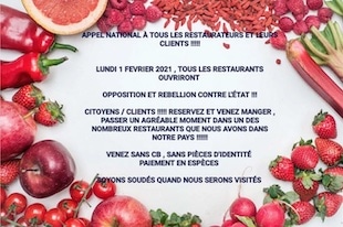 Appel national à tous les restaurateurs et leurs clients !