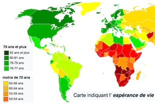 espérance de vie moyenne