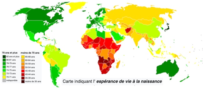 espérance de vie moyenne