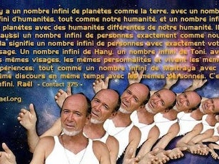 l'infini - Un nombre infini de planètes et de personnes semblables