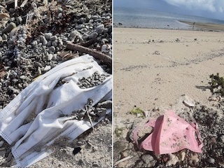 Des masques partout : dans les océans et sur les plages