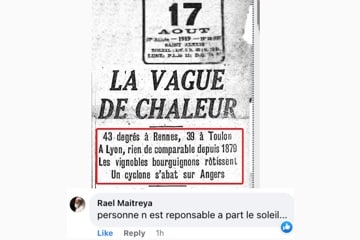 Vague de chaleur en 1919 : personne n'est responsable à part le soleil...