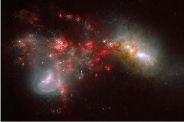 collision entre deux galaxies