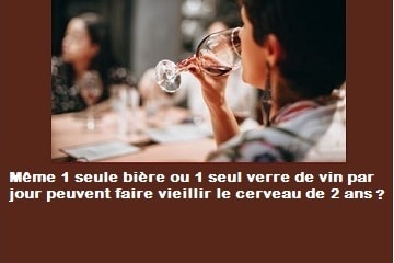 Un seul verre d'alcool par jour peut vous faire viellir de deux ans ?