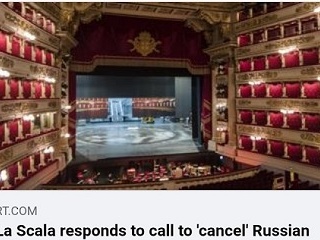 La Scala répond à un appel lancé et visant à "annuler" les oeuvres impliquant des compositeurs russes